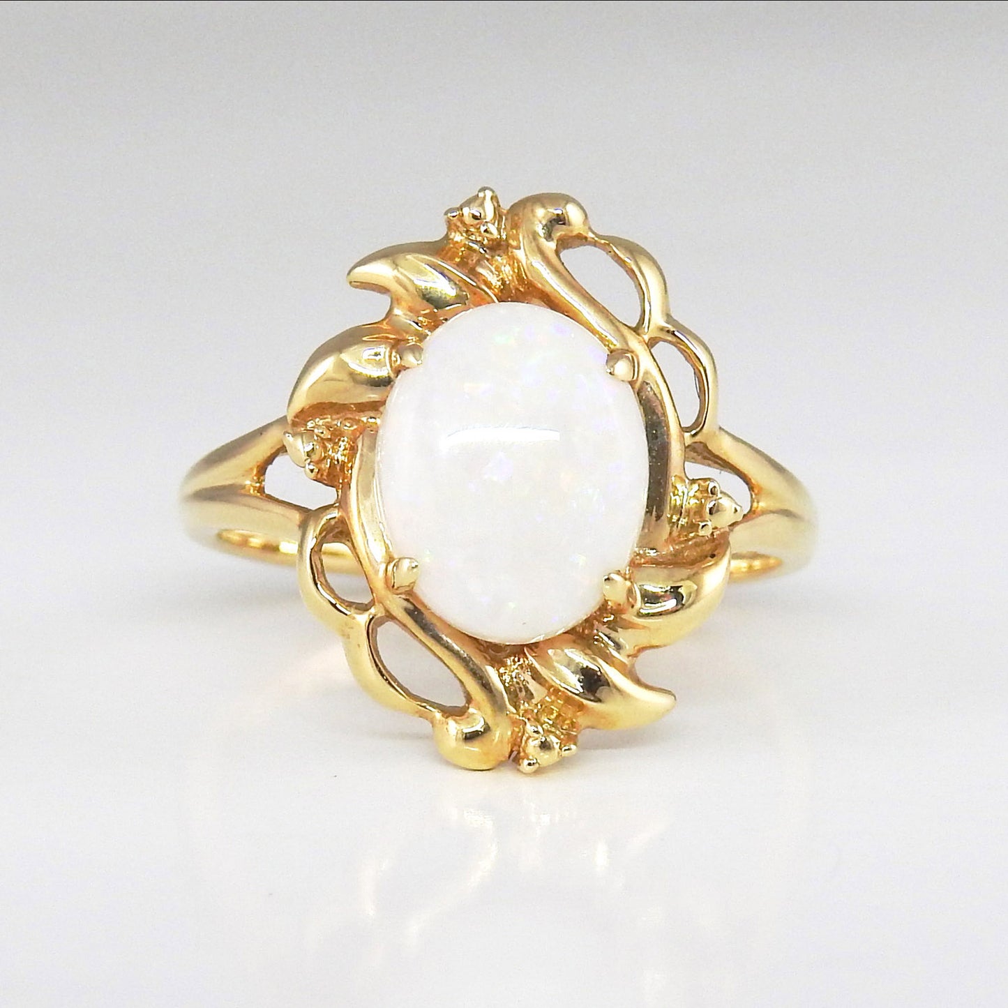 Gemstone ring - Ópalo con diamantes
