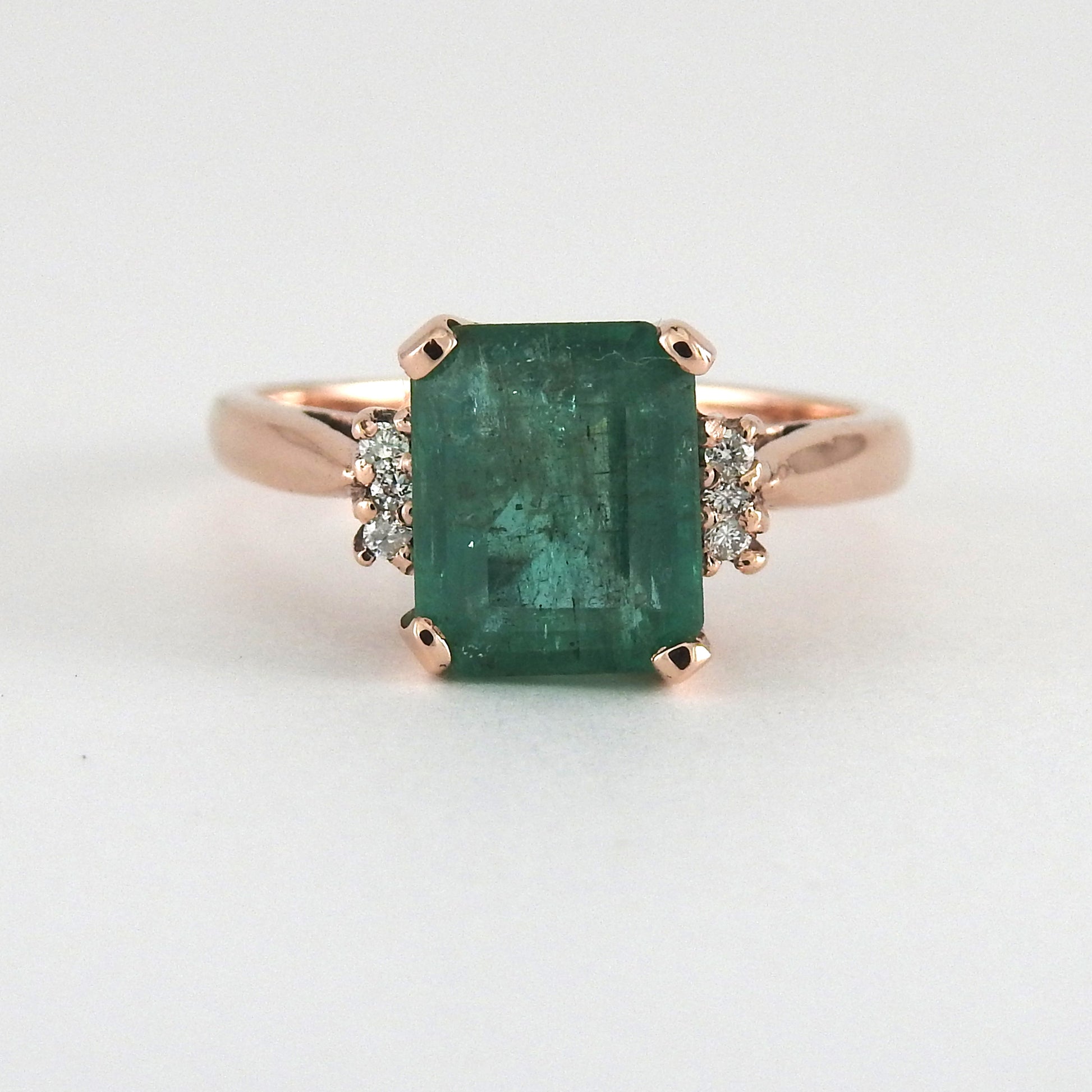 Emerald and diamonds