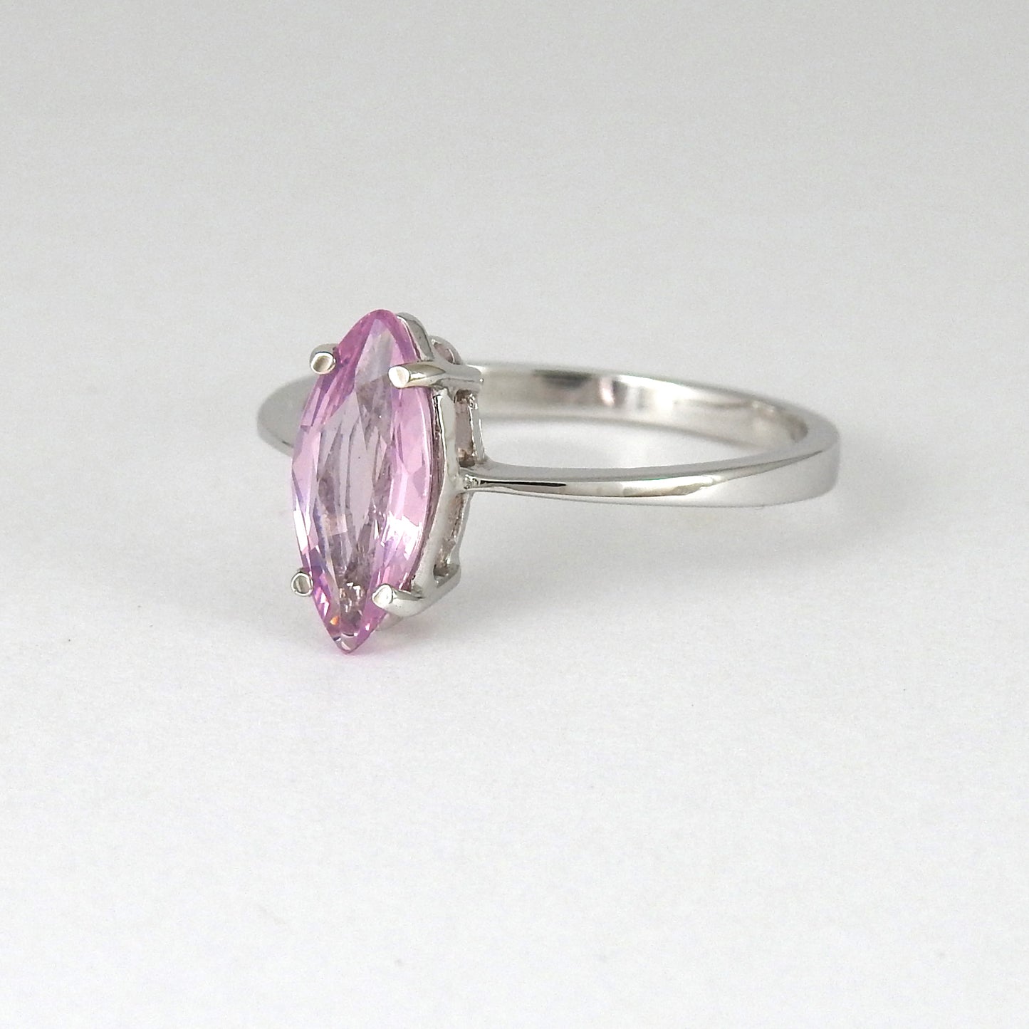 Marquise purple spinel ring