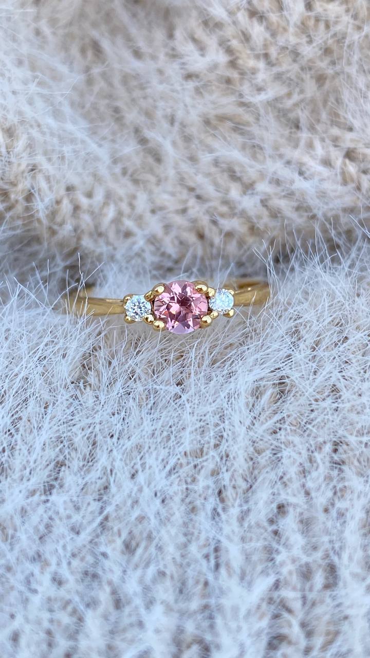 Pink Tourmaline & diamonds